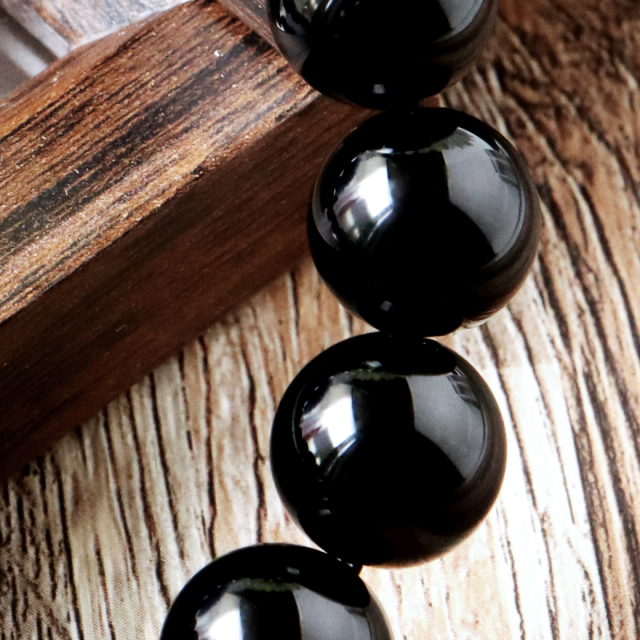 ブレスレット メンズ レディース オニキス 黒瑪瑙 天然石 パワーストーン 12mm 送料無料