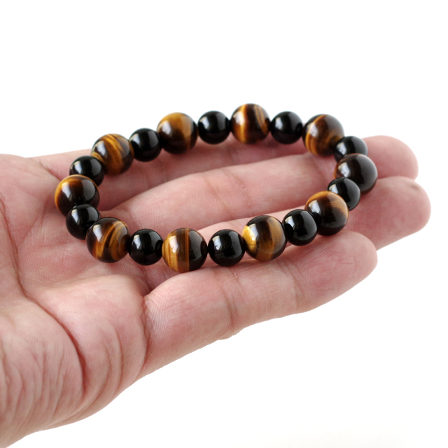 パワーストーン 天然石 ブレスレット AAA タイガーアイ オニキス メンズ アクセサリー