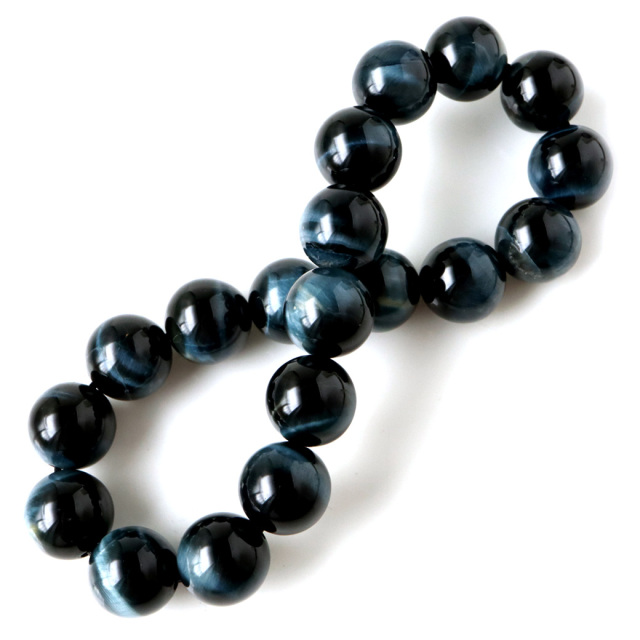 ブルー タイガーアイ ブレスレット 10mm キャッツアイ 青虎目 パワーストーン