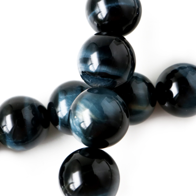 ブルー タイガーアイ ブレスレット 10mm キャッツアイ 青虎目 パワーストーン