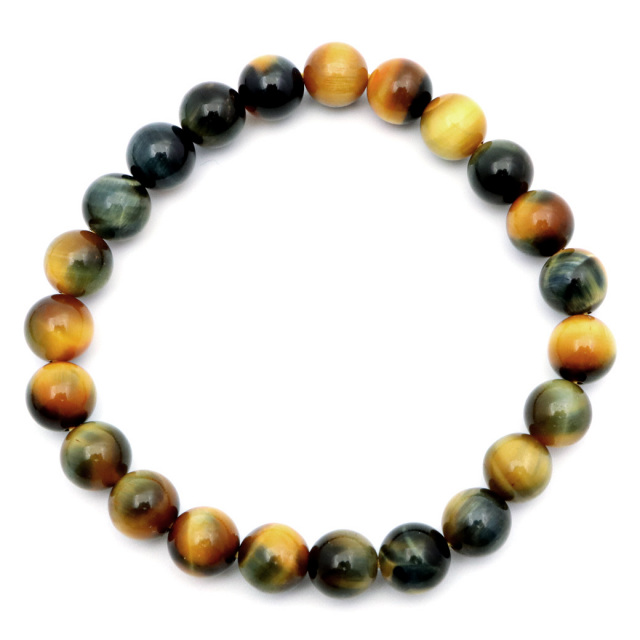 ゴールデンブルー タイガーアイ ブレスレット 8mm パワーストーン ツートンカラー 母の日 ホワイトデー プレゼント お返し