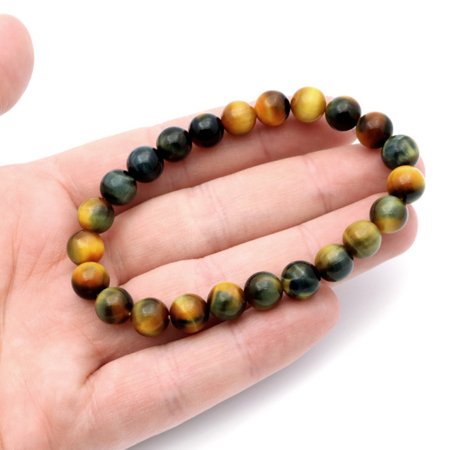 ゴールデンブルー タイガーアイ ブレスレット 8mm パワーストーン ツートンカラー 母の日 ホワイトデー プレゼント お返し