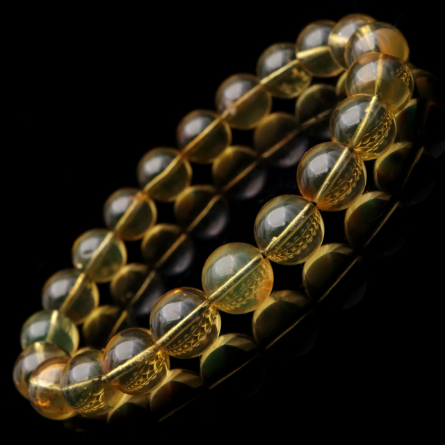 ブルーアンバー ブレスレット 9mm メキシコ産 琥珀 こはく メキシカン  