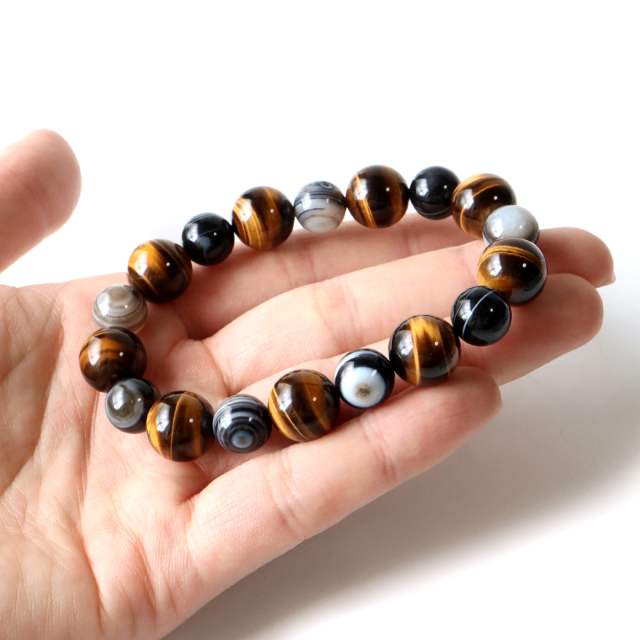 天眼石 タイガーアイ ブレスレット パワーストーン 天然石 数珠 メンズ アクセサリー