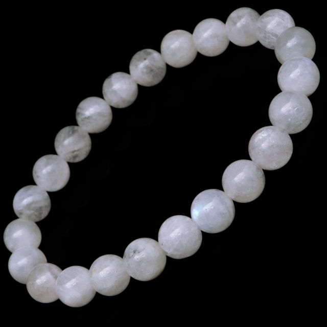 ムーンストーン ブレスレット メンズ レディース 8mm スリランカ産 6月 誕生石 天然石 Moonstone