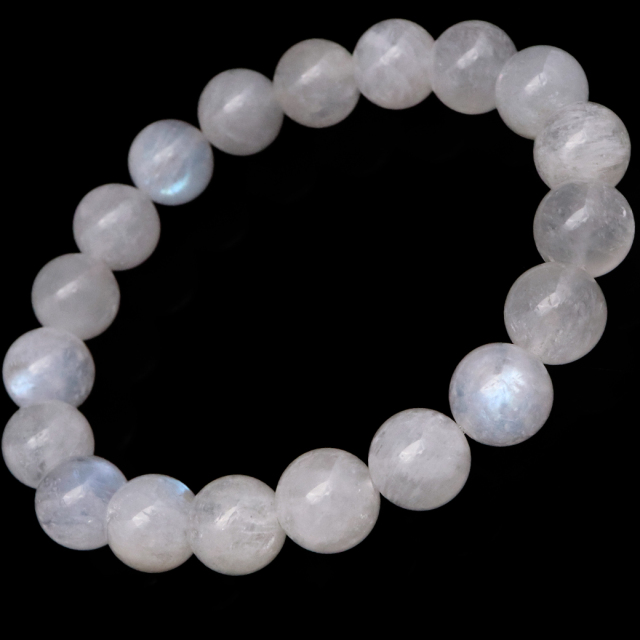 ムーンストーン ブレスレット メンズ レディース 10mm スリランカ産 6月 誕生石 天然石 Moonstone