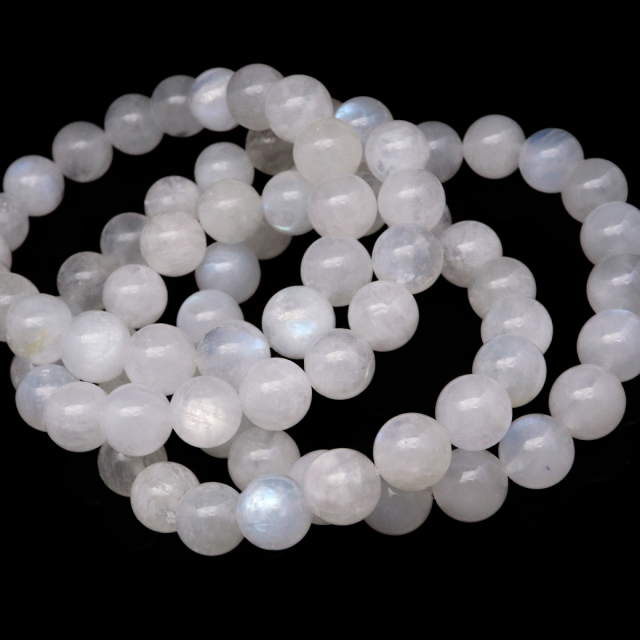 ムーンストーン ブレスレット メンズ レディース 10mm スリランカ産 6月 誕生石 天然石 Moonstone