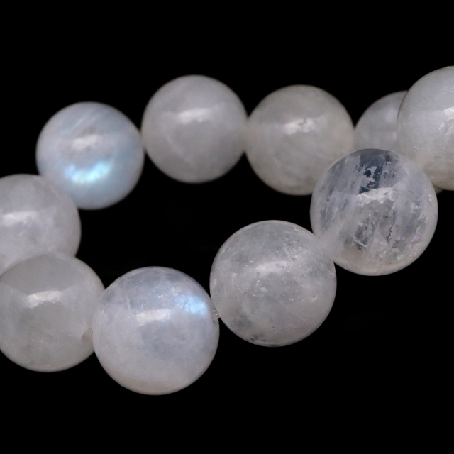 ムーンストーン ブレスレット メンズ レディース 10mm スリランカ産 6月 誕生石 天然石 Moonstone