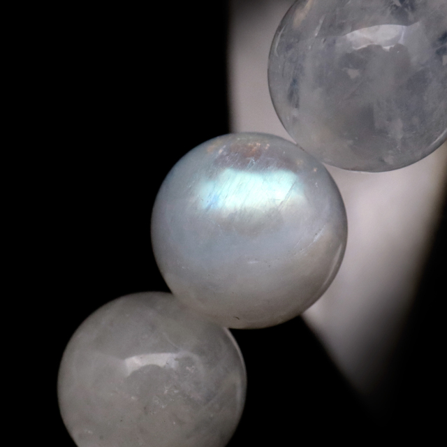 ムーンストーン ブレスレット メンズ レディース 10mm スリランカ産 6月 誕生石 天然石 Moonstone