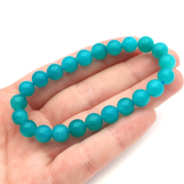 アマゾナイト ブレスレット 8mm ブラジル産 天然石 1点もの 天河石 てんがせき パワーストーンAmazonite