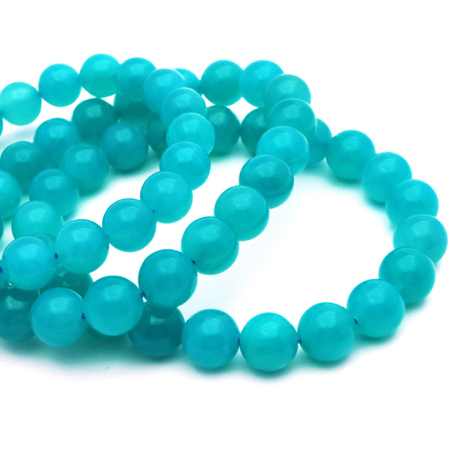 アマゾナイト ブレスレット 9mm ブラジル産 天然石 1点もの 天河石 てんがせき パワーストーンAmazonite