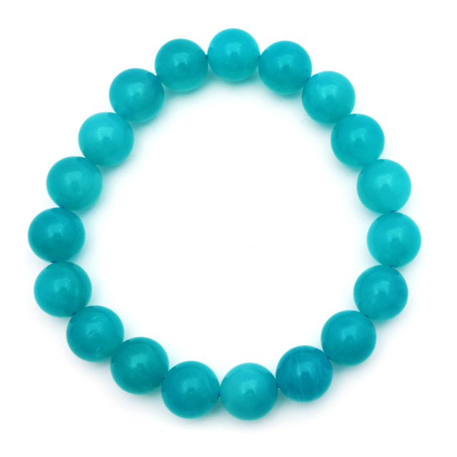 アマゾナイト ブレスレット 10mm ブラジル産 天然石 1点もの 天河石 てんがせき パワーストーンAmazonite