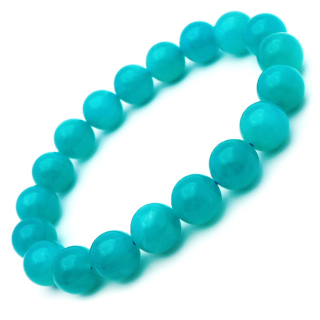 アマゾナイト ブレスレット 10mm ブラジル産 天然石 1点もの 天河石 てんがせき パワーストーンAmazonite
