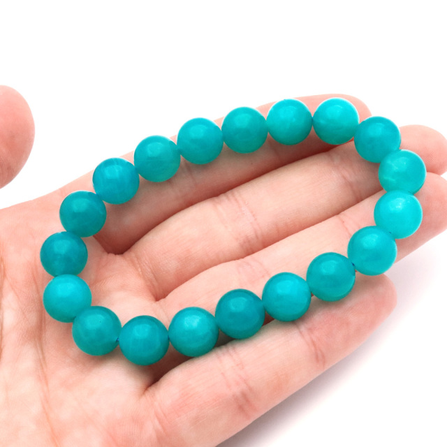 アマゾナイト ブレスレット 10mm ブラジル産 天然石 1点もの 天河石 てんがせき パワーストーンAmazonite