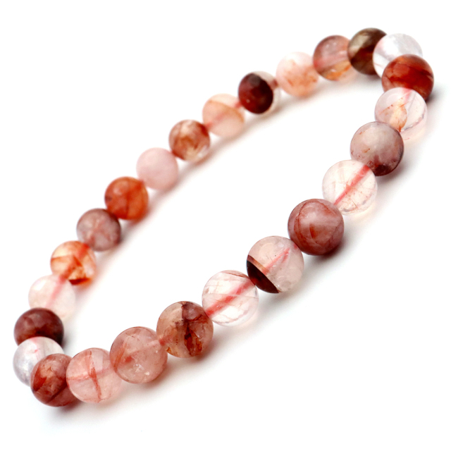 レッドクォーツ ブレスレット 8mm ヒマラヤ水晶 レッド