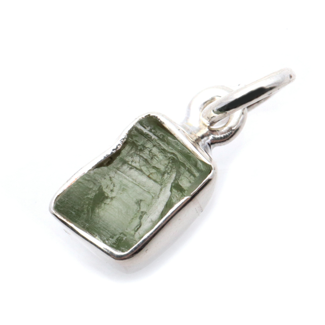 モルダバイト ペンダント 天然石 ネックレス SSサイズ Silver925 モルダウ石 チェコ産 宇宙 ガラス パワーストーン
