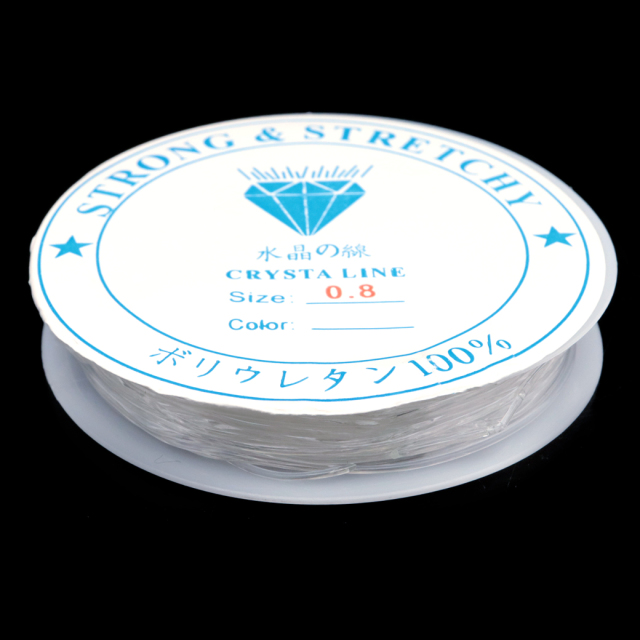 【10巻きセット】シリコンゴム 0.8mm 透明 クリア ブレスレット ゴム ポリウレタンゴム ゴム紐 水晶の線 ブレスレット ストラップ