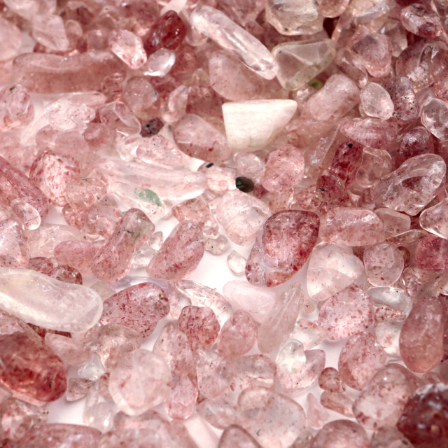 ストロベリークォーツ さざれ 100g 極小サイズ 小粒 天然石 苺水晶 Strawberry quartz パワーストーン 浄化グッズ