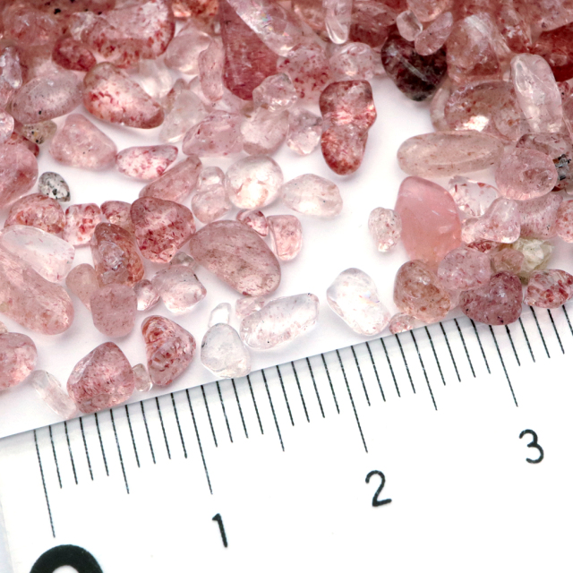 ストロベリークォーツ さざれ 100g 極小サイズ 小粒 天然石 苺水晶 Strawberry quartz パワーストーン 浄化グッズ