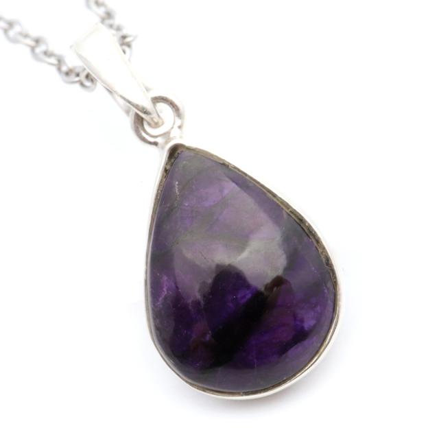 スギライト ネックレス 天然石 ペンダント 1点もの 南アフリカ産 Silver925 ツーソン展示会商品 ステンレスチェーン付き