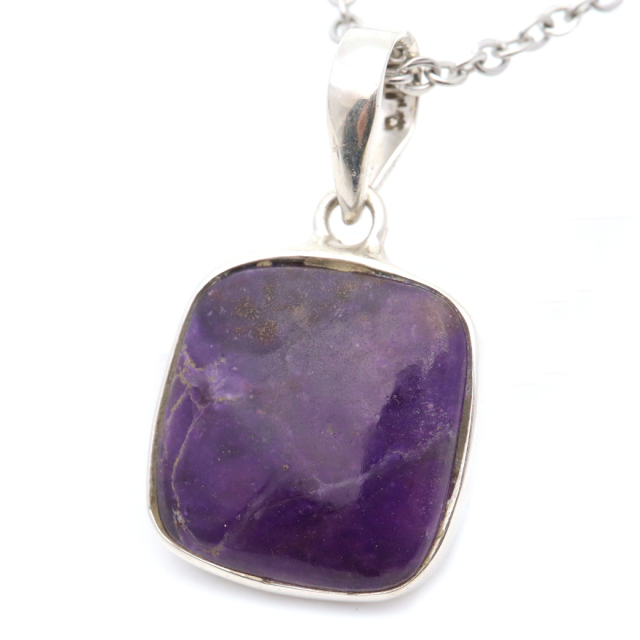 スギライト ネックレス 天然石 ペンダント 1点もの 南アフリカ産 Silver925 ツーソン展示会商品 ステンレスチェーン付き