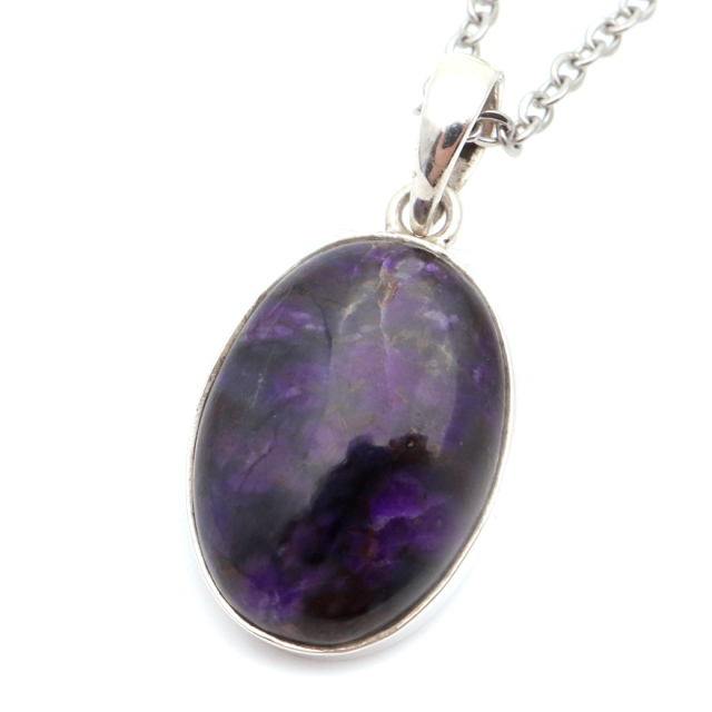 スギライト ネックレス 天然石 ペンダント 1点もの 南アフリカ産 Silver925 ツーソン展示会商品 ステンレスチェーン付き