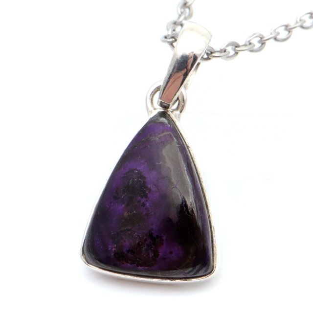 スギライト ネックレス 天然石 ペンダント 1点もの 南アフリカ産 Silver925 ツーソン展示会商品 ステンレスチェーン付き