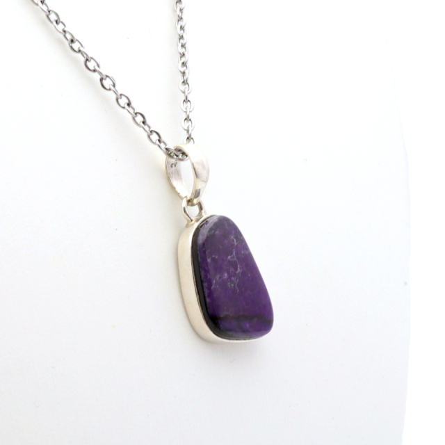 スギライト ネックレス 天然石 ペンダント 1点もの 南アフリカ産 Silver925 ツーソン展示会商品 sugilite 杉石 母の日