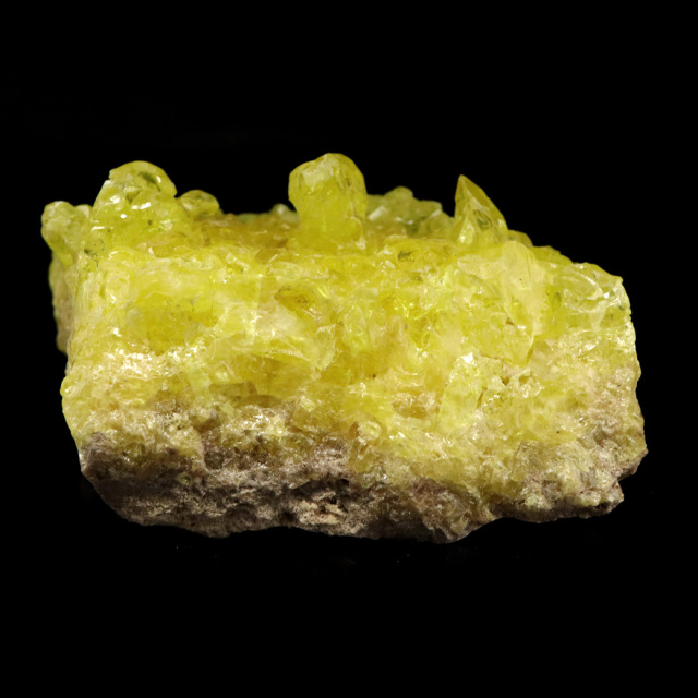 天然石　黄色石 サルファー 硫黄 結晶石 ほのかに香る ボリビア産 75g ツーソン展示会