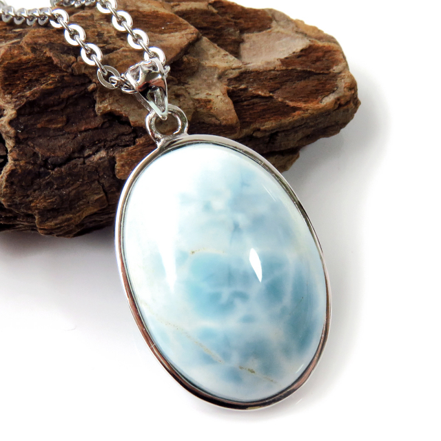 スミソナイト ネックレス 天然石 ペンダント Silver925 サージカルステンレスチェーン付き パワーストーン