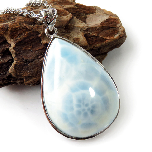 スミソナイト ネックレス 天然石 ペンダント Silver925 サージカルステンレスチェーン付き パワーストーン