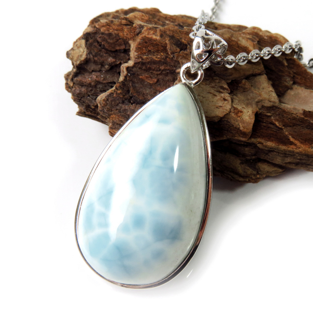 スミソナイト ネックレス 天然石 ペンダント Silver925 サージカルステンレスチェーン付き パワーストーン