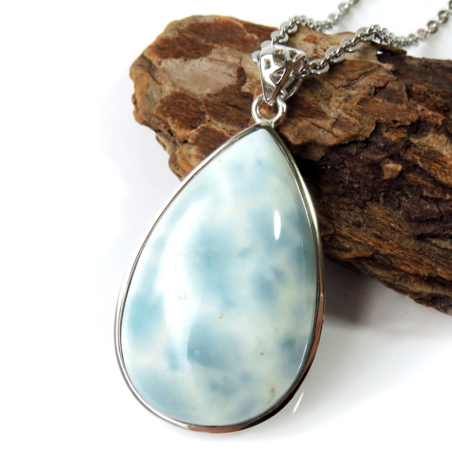 スミソナイト ネックレス 天然石 ペンダント Silver925 サージカルステンレスチェーン付き パワーストーン