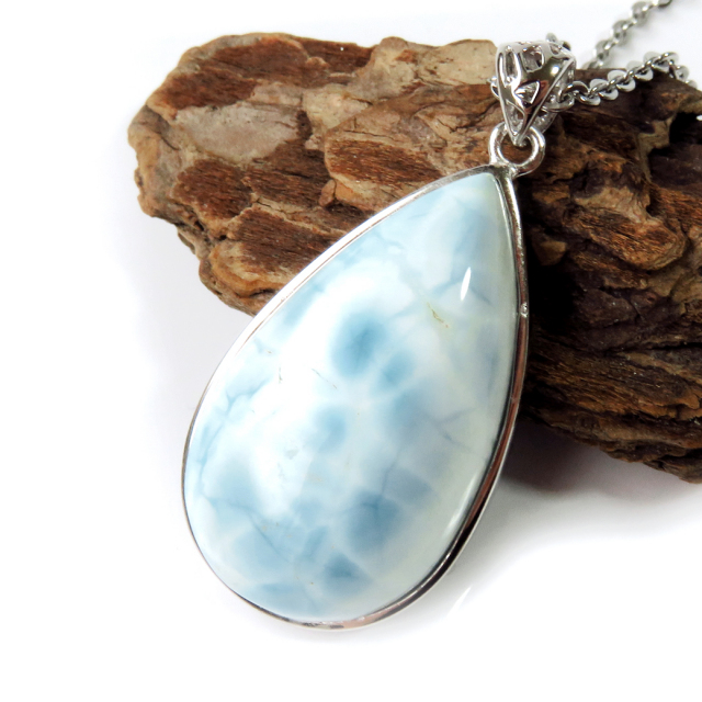 スミソナイト ネックレス 天然石 ペンダント Silver925 サージカルステンレスチェーン付き パワーストーン