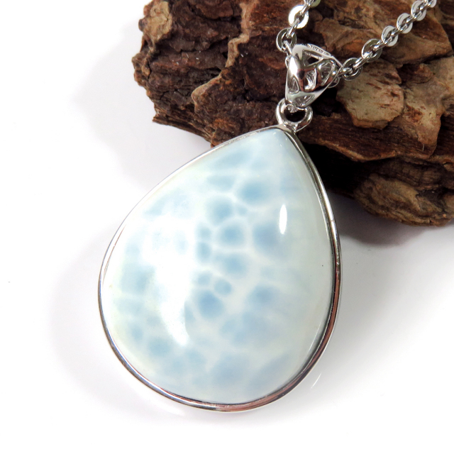 スミソナイト ネックレス 天然石 ペンダント Silver925 サージカルステンレスチェーン付き パワーストーン