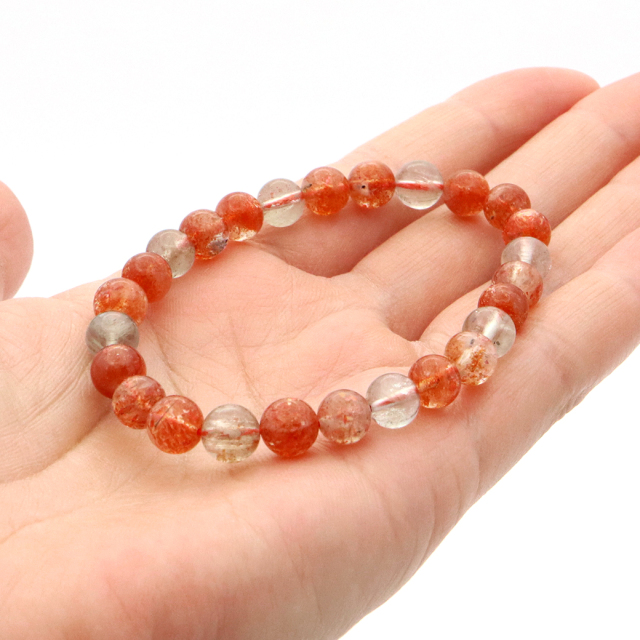 フェルドスパー サンストーン ブレスレット 7mm タンザニア産 天然石