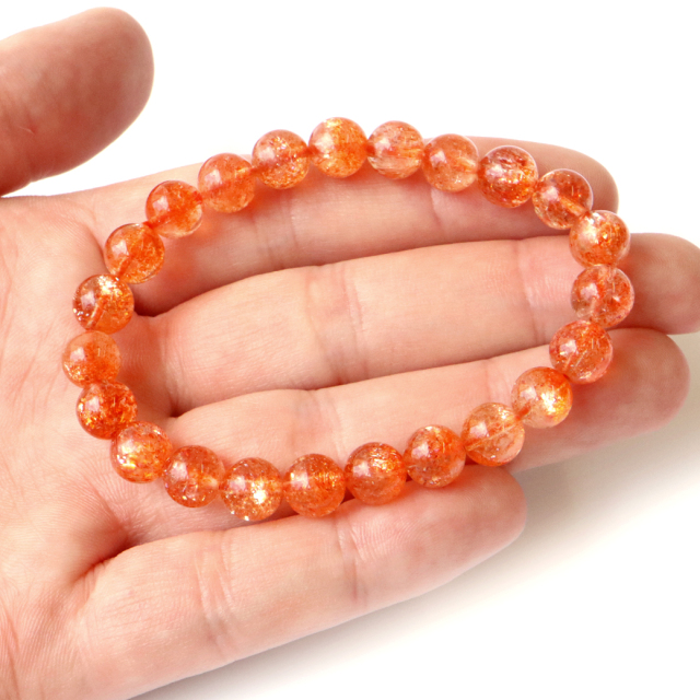 サンストーン ブレスレット AAAAA ブレスレット 8mm インド産 日長石 1点もの Sunstone