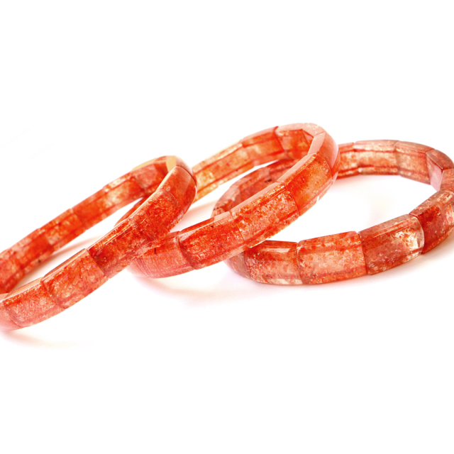 サンストーン バングル AAAAA ブレスレット 幅9-10mm インド産 日長石 Sunstone