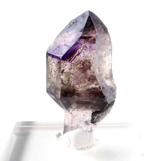 スーパーセブン 水入り 原石 単晶 AAA 天然石 台座付き ブラジル産 水晶 結晶 ポイント アメジスト エレスチャル