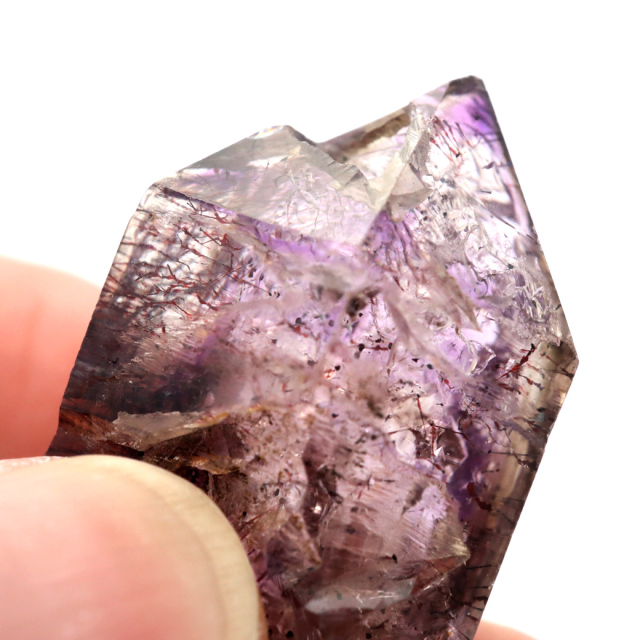 スーパーセブン 原石 ジンバブエ産 単晶 ポイント 1点もの ツーソン展示会商品 水晶 天然石スピリチュアル 浄化 アメジスト