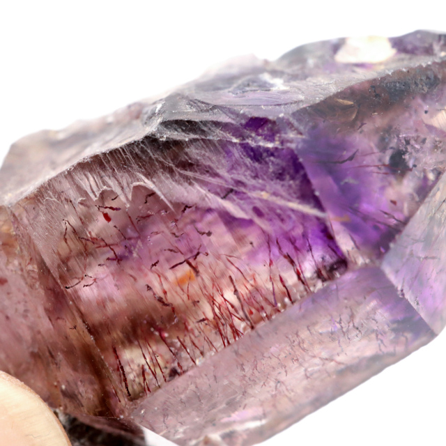 スーパーセブン 原石 ジンバブエ産 単晶 ポイント 1点もの ツーソン展示会商品 水晶 天然石スピリチュアル 浄化 アメジスト