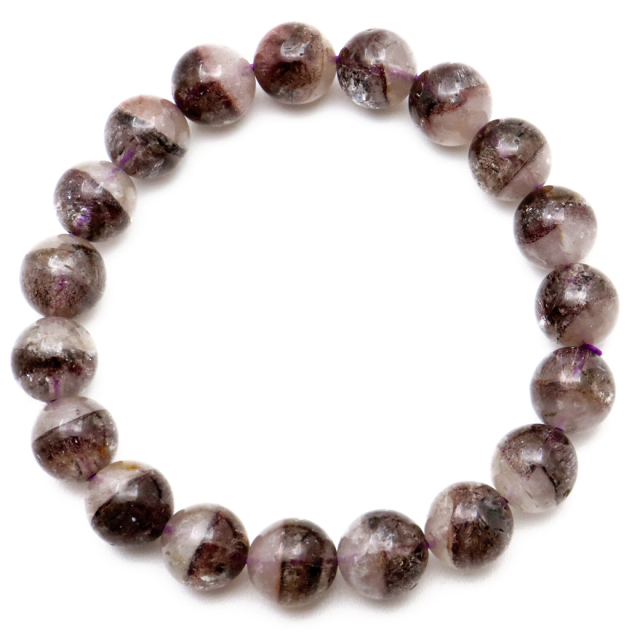 【高品質】スーパーセブン 約10.5㎜ 天然石 パワーストーン ブレスレット 1点物】高品質◇華やか ピンクスーパーセブンアメジスト 10.5mm