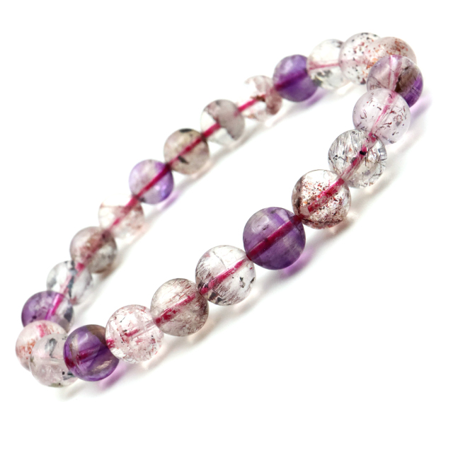 1点物】マルチカラー 購入 スーパーセブン 8mm ブレスレット