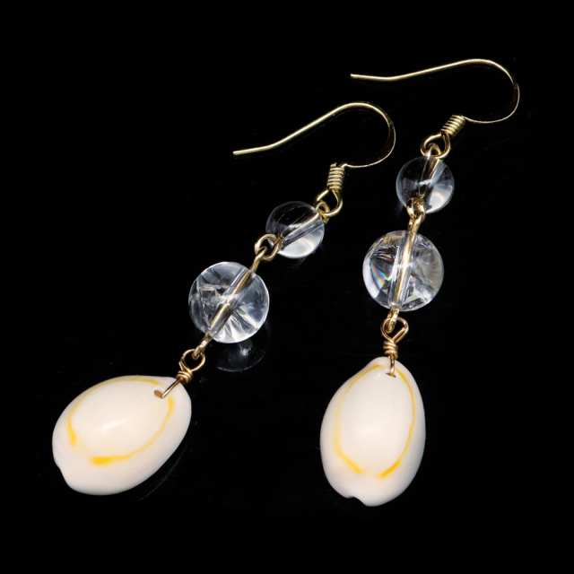 天然石☆レア☆虹のアイリスクォーツ♡天使のピアス14kgf 天然石☆レア☆虹のアイリスクォーツ♡天使のピアス14kgf 水晶