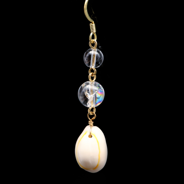 天然石☆レア☆虹のアイリスクォーツ♡天使のピアス14kgf 天然石☆レア☆虹のアイリスクォーツ♡天使のピアス14kgf 水晶
