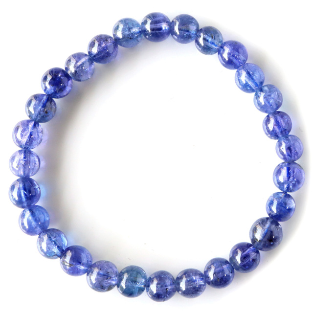タンザナイト ブレスレット 宝石質 7mm AAA 天然石 パワーストーン ブルーゾイサイト 1点もの 12月 誕生石 tanzanite