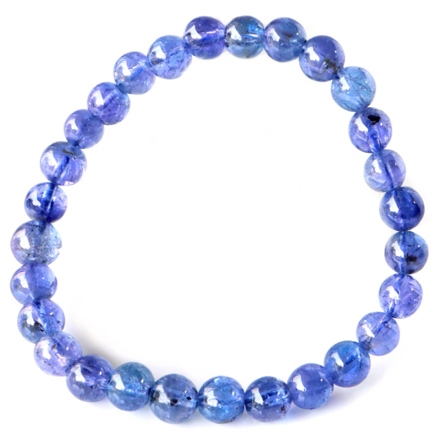 タンザナイト ブレスレット 宝石質 7mm AAA 天然石 パワーストーン ブルーゾイサイト 1点もの 12月 誕生石 tanzanite