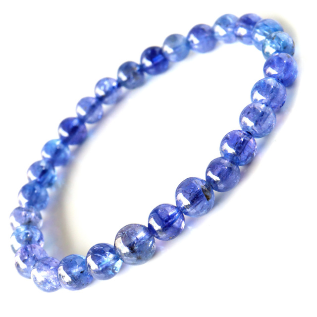 タンザナイト ブレスレット 宝石質 7mm AAA 天然石 パワーストーン ブルーゾイサイト 1点もの 12月 誕生石 tanzanite
