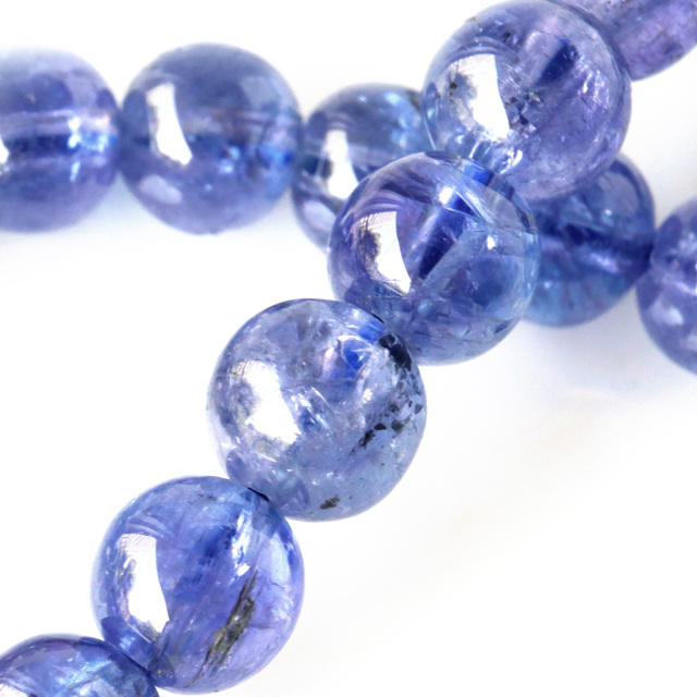 タンザナイト ブレスレット 宝石質 7mm AAA 天然石 パワーストーン ブルーゾイサイト 1点もの 12月 誕生石 tanzanite