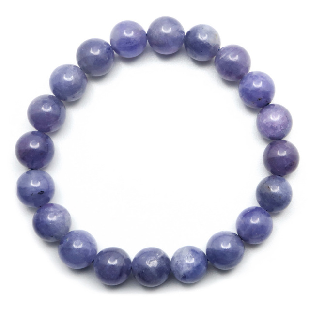 タンザナイト ブレスレット 9mm 12月 誕生石 ブルーゾイサイト タンザニア産